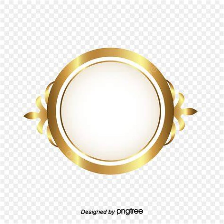Circle Golden Frame Vector PNG Images, Golden Circle Frame Border