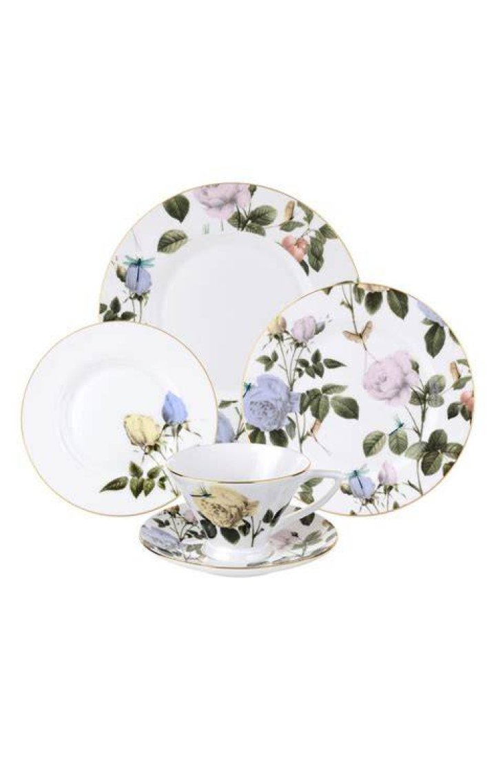 Portmeirion x Ted Baker 'Rosie Lee' Bone China Dinner Plates (Set of 4